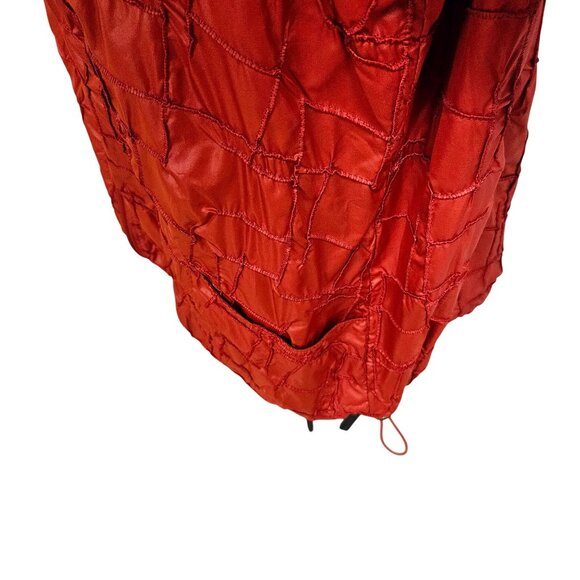 Chicos Zenergy Jacket Womens Size 4 Ellen Crinkled  Scarlet Sun Red Polyester - Picture 6 of 10